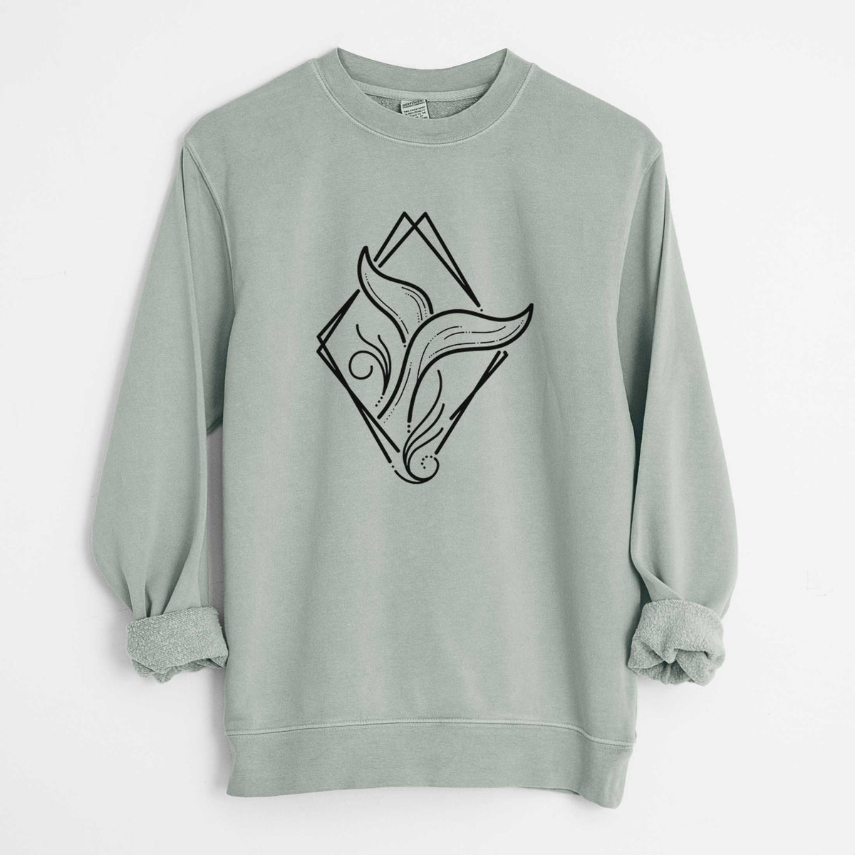 Whale Diamond - Unisex Pigment Dyed Crew Sweatshirt