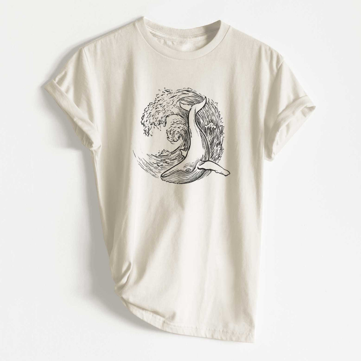 Whale Wave - Unisex Recycled Eco Tee  - CLOSEOUT - FINAL SALE