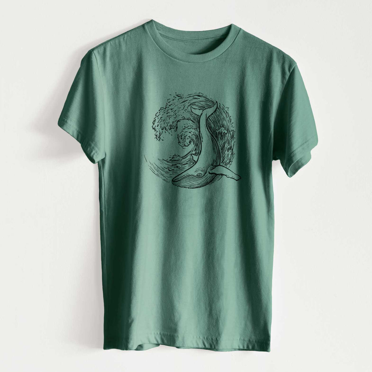 Whale Wave - Unisex Recycled Eco Tee  - CLOSEOUT - FINAL SALE