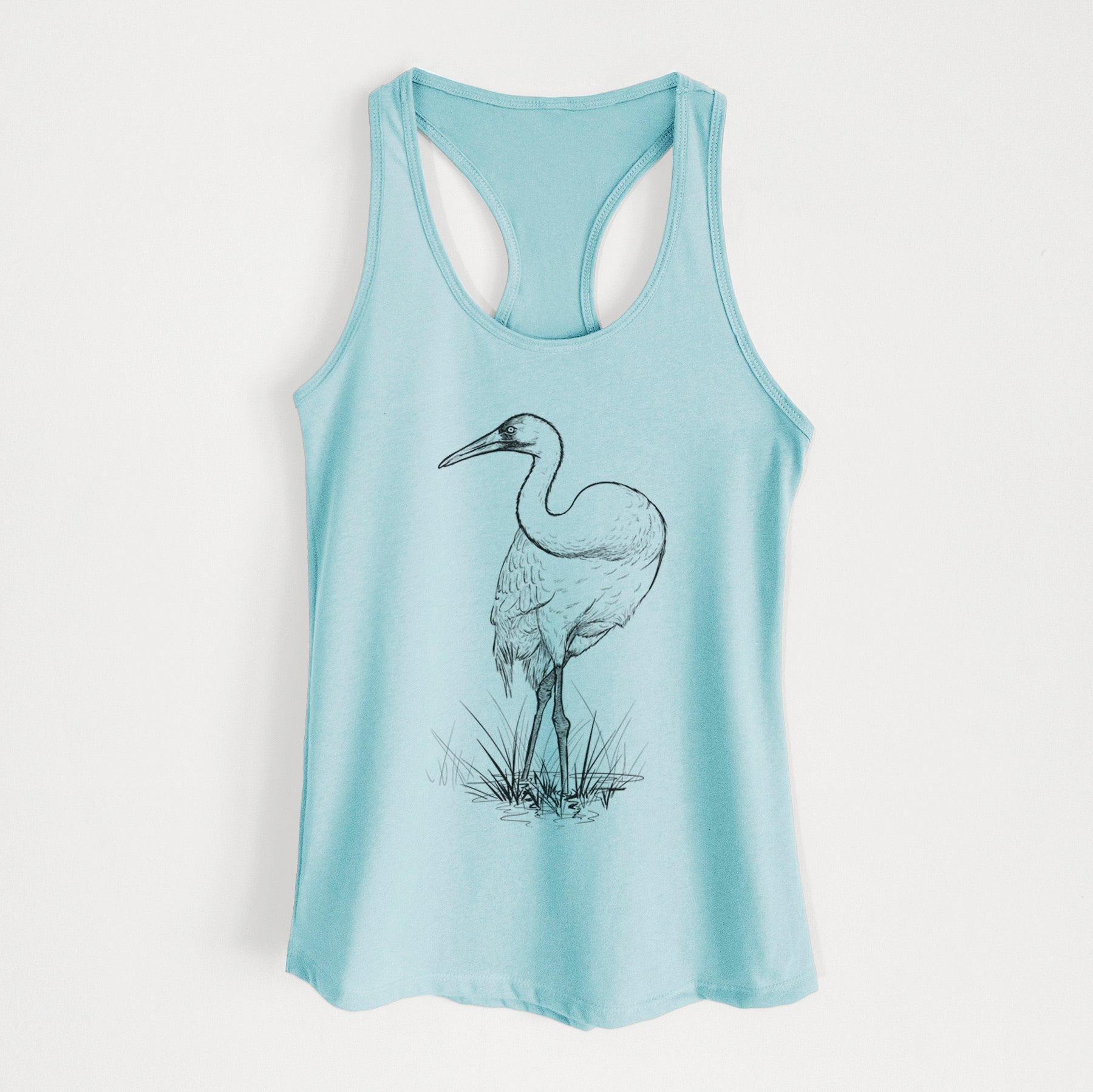 Whooping Crane - Grus americana - Women's Racerback Tanktop