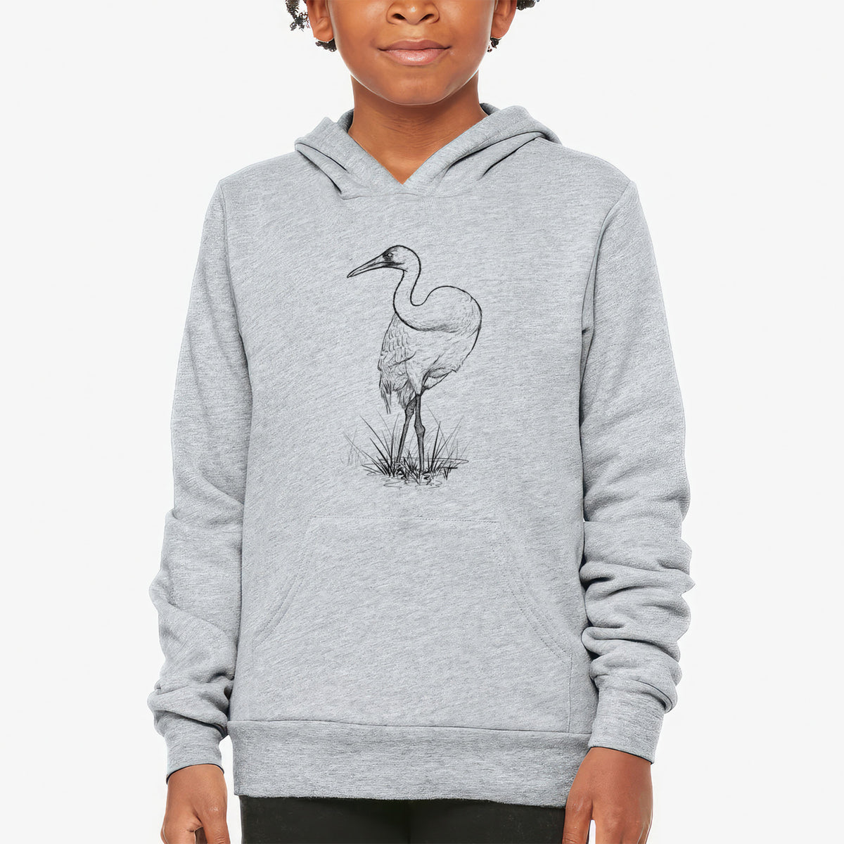 Whooping Crane - Grus americana - Youth Hoodie Sweatshirt