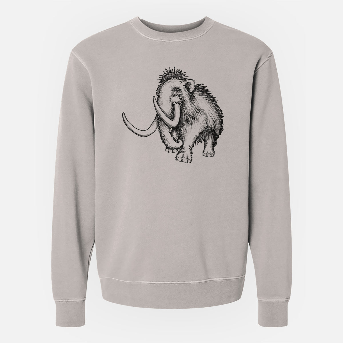 Woolly Mammoth - Mammuthus Primigenius - Unisex Pigment Dyed Crew Sweatshirt