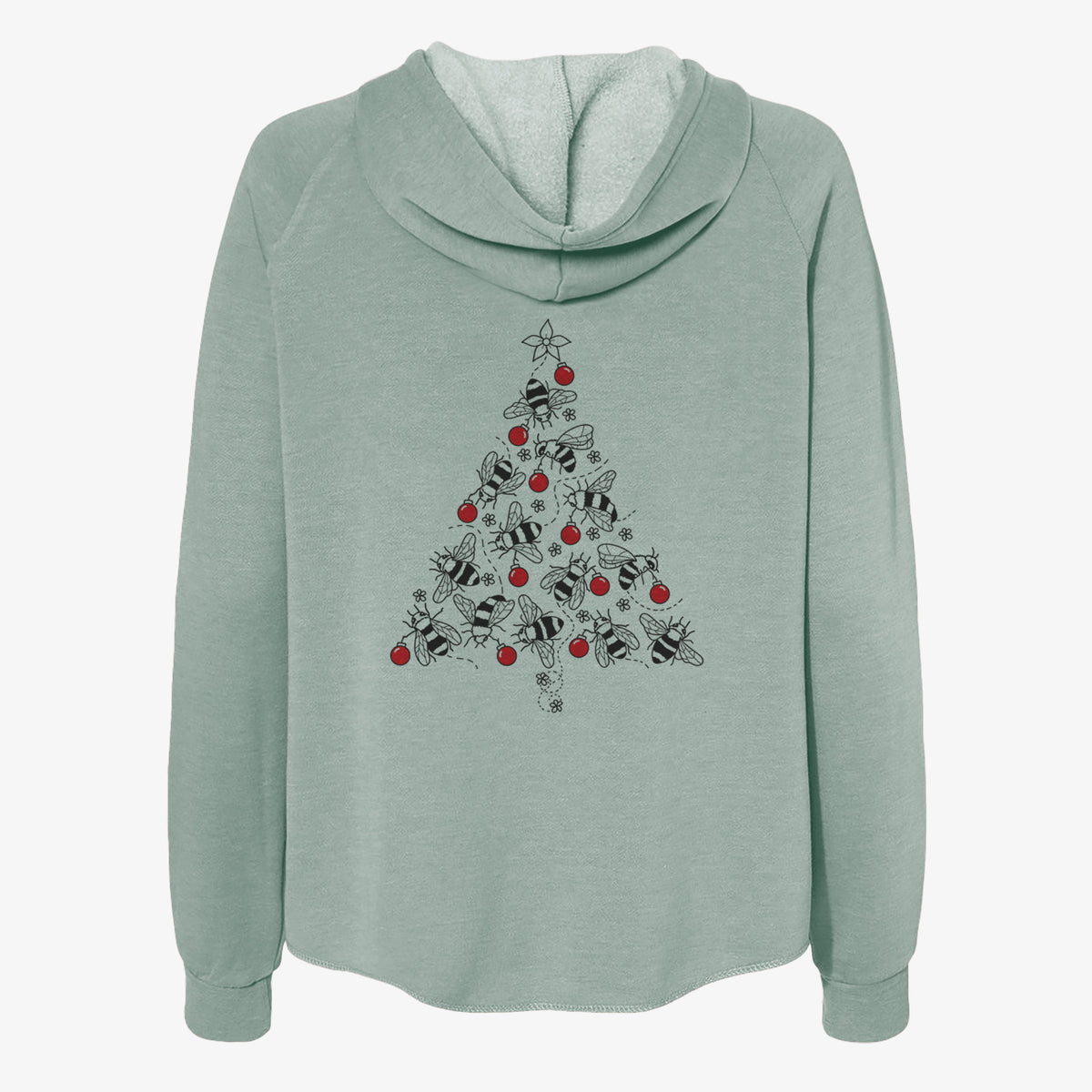Christmas Tree of Bees - Women&#39;s Cali Wave Zip-Up Sweatshirt